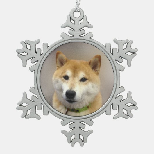 Suki kreeg fotosjabloon tin sneeuwvlok ornament (Voorkant)