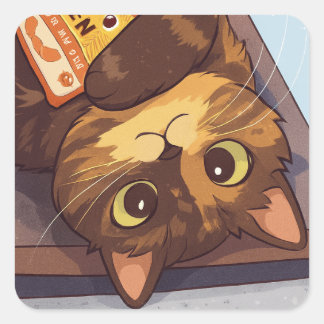 Suki Loves Ramen Noodles Vierkante Sticker