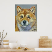 Suki - Shiba Inu Poster (Keuken)