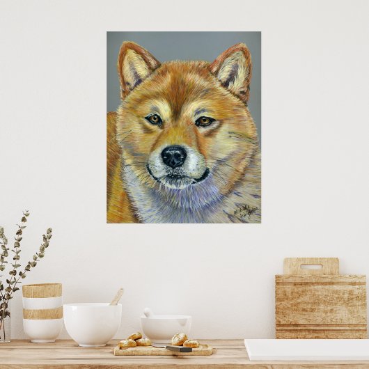 Suki - Shiba Inu Poster (Keuken)