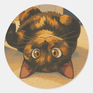 Suki Upside Down Ronde Sticker