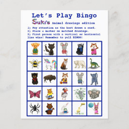 Suki's Animal Drawings laat het spel van Bingo Par