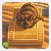 Suki's Sunny Nap Vierkante Sticker (Voorkant)