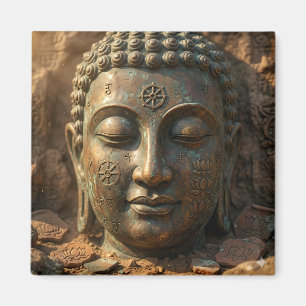 Sukiti Serene Gezicht Oude Wijsheid Kunst Magneet