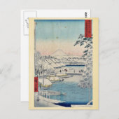 Sukiyabashi de oostelijke hoofdstad van Ando, Hiro Briefkaart (Voorkant / Achterkant)