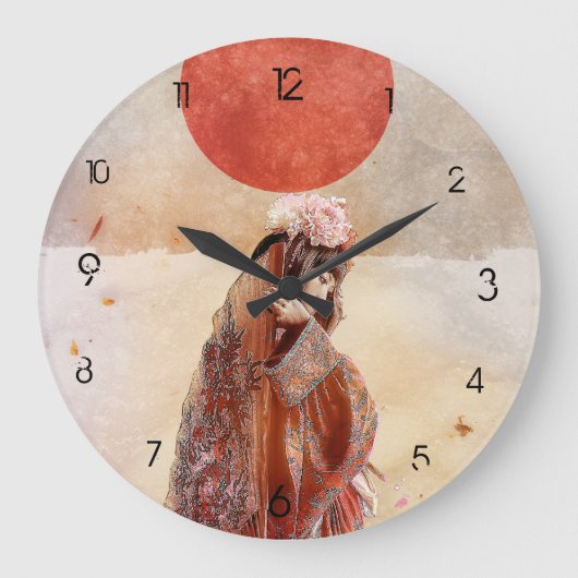 Sukiyaki Large  met Numbers Grote Klok (Voorkant)