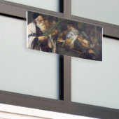 Sukkah decoratie met een schilderij spandoek (Buitenkant Gebouw)