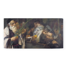 Sukkah decoration featuring a paintinng
