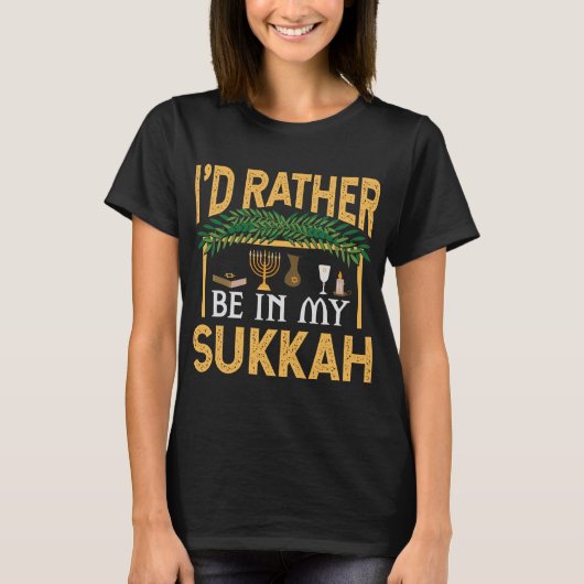 Sukkah Funny Sukkot Jewish Holiday T-shirt (Voorkant)