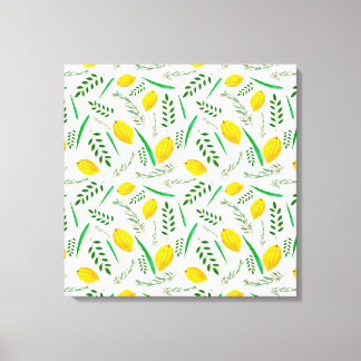 Sukkah, sukkot, Etrog, Joodse heiligdagen, shofar, Canvas Afdruk