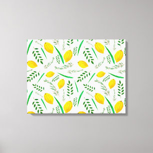 Sukkah, sukkot, Etrog, Joodse heiligdagen, shofar, Canvas Afdruk