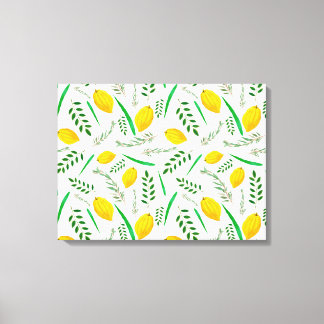 Sukkah, sukkot, Etrog, Joodse heiligdagen, shofar, Canvas Afdruk