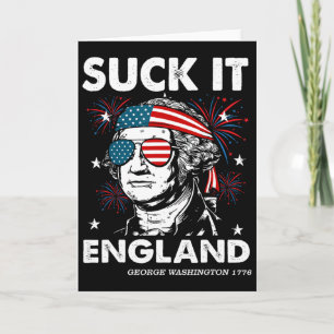 Sukkel-engeland Grappig 4 juli T-shirt George-wash Kaart