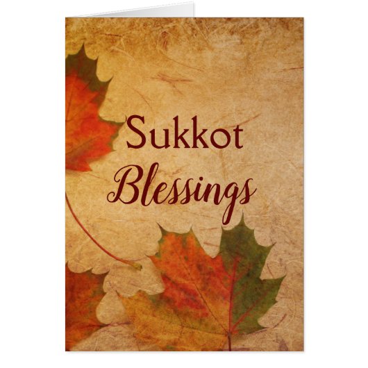 Sukkot Blessings Maple Leaves (Voorkant)