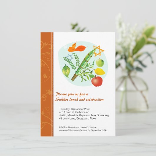 Sukkot Celebration Kaart (Staand voorkant)