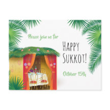 Sukkot Feest Partij Sukkah Lulav & Etrog Uitnodigi