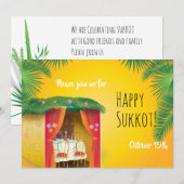 Sukkot Feest Sukkah Lulav & Etrog Aquarel Feestdagenkaart (Voorkant / Achterkant)