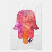 Sukkot Hamsa Kunst Theedoek (Verticaal)