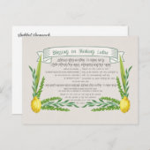 Sukkot Hebrew Blessing for Shaking Lulav Sukkah Briefkaart (Voorkant / Achterkant)