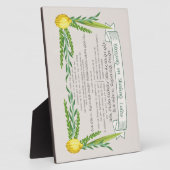 Sukkot Hebrew Blessing for Shaking Lulav Sukkah Fotoplaat (Zijkant)