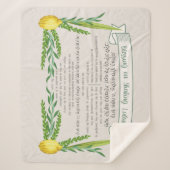 Sukkot Hebrew Blessing for Shaking Lulav Sukkah Sherpa Deken (Voorkant)