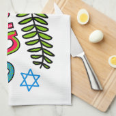 Sukkot Jewish Holiday Text Theedoek (Quarter Fold)