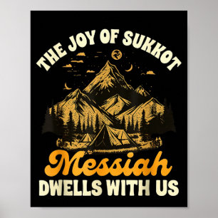 Sukkot Joods Joie Van Sukkot Messias Woont Bij Ons Poster