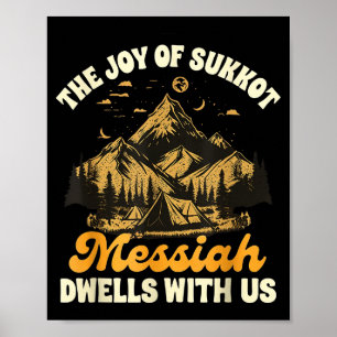 Sukkot Joodse vreugde Van Sukkot Messias Woont Bij Poster