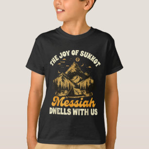 Sukkot Joodse vreugde van Sukkot Messias woont bij T-shirt