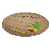 Sukkot Lulav over het houtaffect Glazen kaarthoude Snijplank (Hoek)