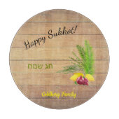Sukkot Lulav over het houtaffect Glazen kaarthoude Snijplank (Voorkant)