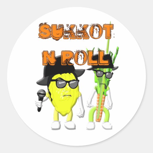 SUkkOT N ROLL Ronde Sticker (Voorkant)