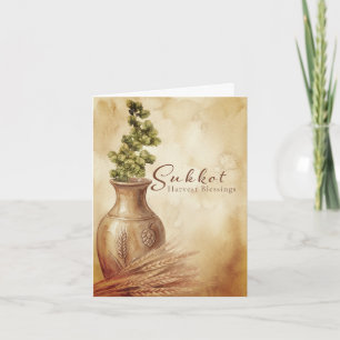 Sukkot Oogst Herfst Zegeningen Kaart