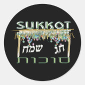 Sukkot Ronde Sticker (Voorkant)