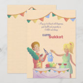 Sukkot Table Wenskaart (Voorkant / Achterkant)