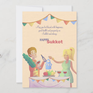 Sukkot Table Wenskaart
