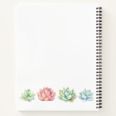 Sukkulent Waterverf Spiraal Notebook Notitieboek (Achterkant)