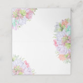 Sukkulente groene krans Bruidsdouche Plaatskaartje (Buitenkant ongevouwen)