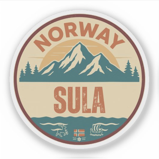 Sula, Noorwegen Norway Sticker (Voorkant)