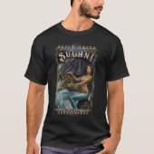 Sulani Vintage Reizen Poster T-shirt (Voorkant)