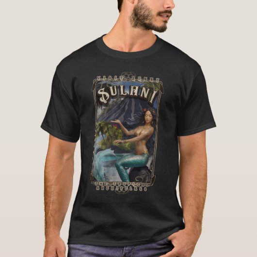 Sulani Vintage Reizen Poster T-shirt (Voorkant)