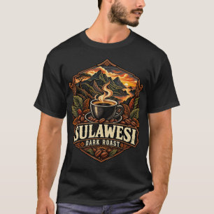 Sulawesi Dark Roast Vintage Indonesische Koffie T- T-shirt