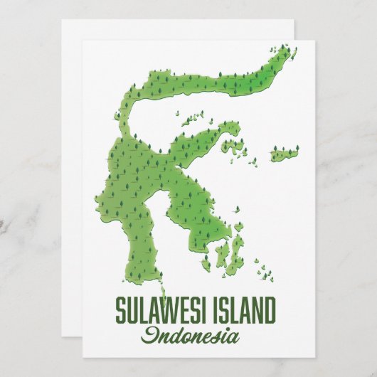 Sulawesi-eiland Indonesië (Voorkant / Achterkant)