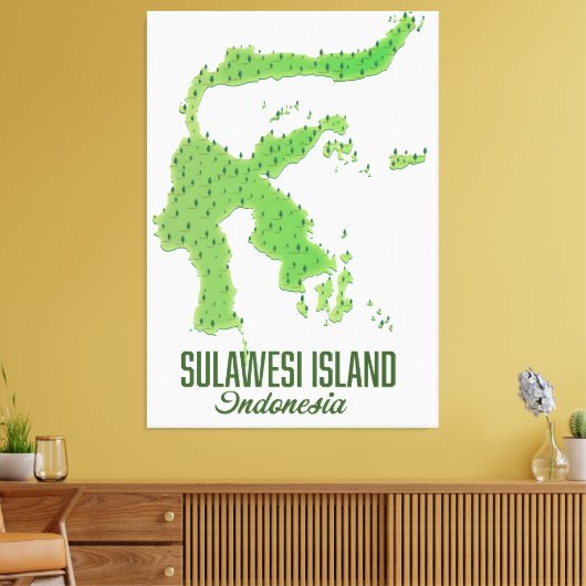 Sulawesi-eiland Indonesië Canvas Afdruk (Insitu (Woonkamer))