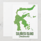 Sulawesi eiland Indonesië kaart (Voorkant / Achterkant)
