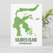 Sulawesi eiland Indonesië kaart (Staand voorkant)