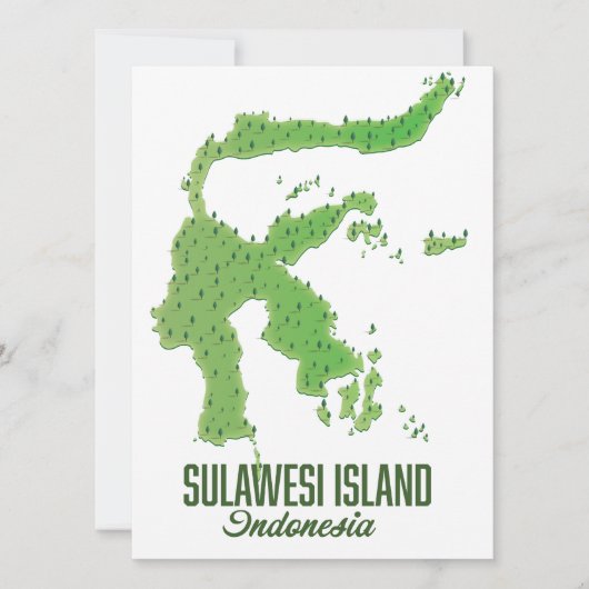 Sulawesi eiland Indonesië kaart (Voorkant)