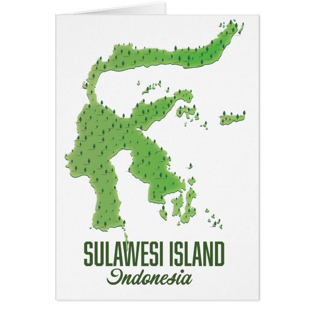 Sulawesi eiland Indonesië kaart (Voorkant)