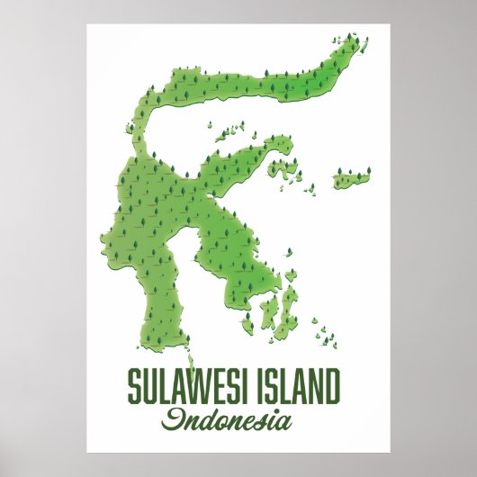 Sulawesi-eiland Indonesië Poster (Voorkant)