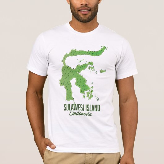 Sulawesi-eiland Indonesië T-shirt (Voorkant)
